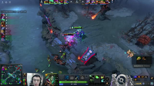 Xwy takes First Blood on PSG.LGD.NothingToSay!