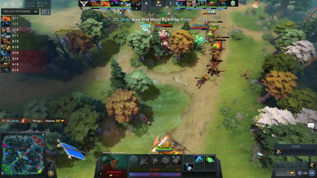 OG.JerAx takes First Blood on Wings.Innocence!