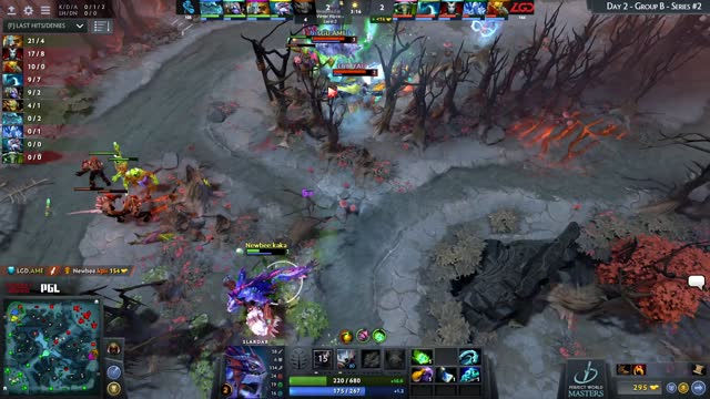 LGD.Ame gets a triple kill!