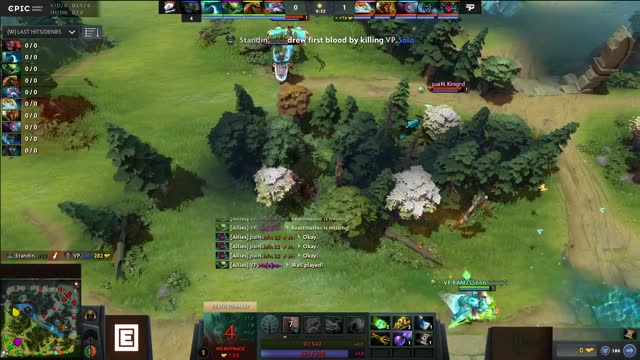 w33 takes First Blood on VP.Solo!