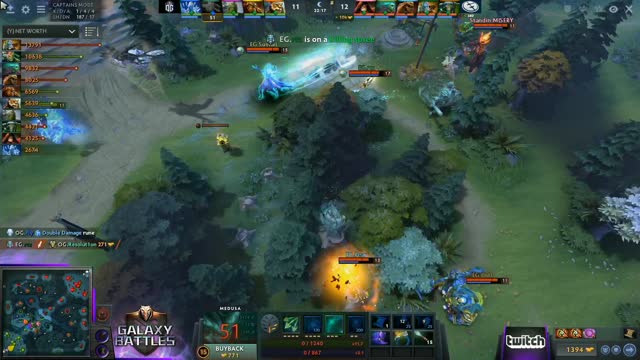 EG.Arteezy gets a double kill!