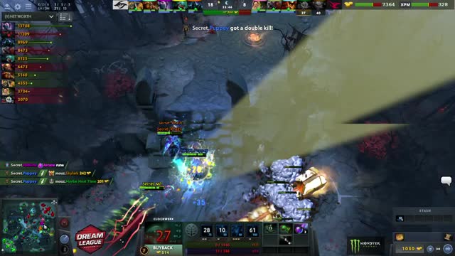 Puppey gets a double kill!