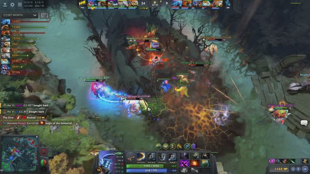 Na`Vi.Dendi gets a double kill!