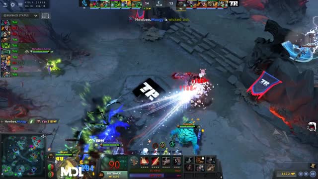 Newbee.uuu9/Moogy kills LFY.Yao!