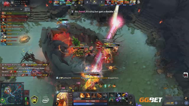 Dendi's double kill leads to a team wipe!