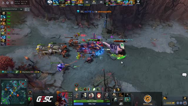 EG.Arteezy gets a triple kill!