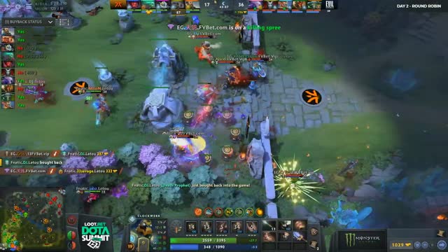 EG.Arteezy's ultra kill leads to a team wipe!