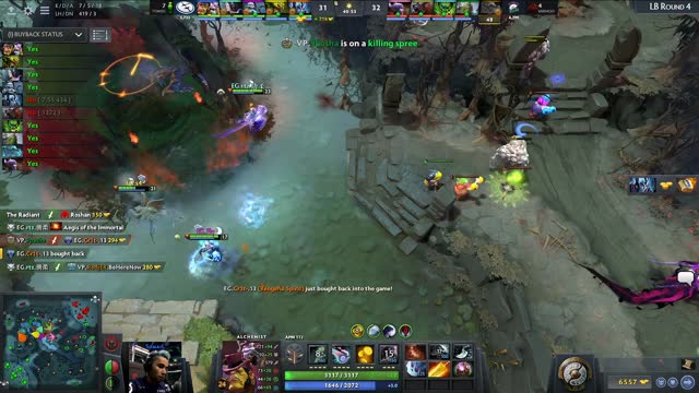 EG.Arteezy gets a triple kill!