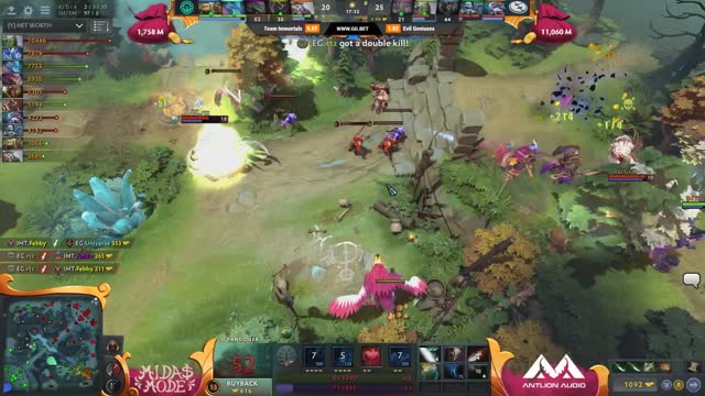 EG.Arteezy gets a triple kill!