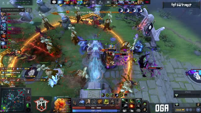 Fnatic.23savage's ultra kill leads to a team wipe!