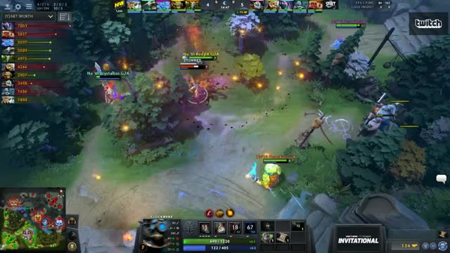 Na`Vi.Dendi kills TSpirit.fng!