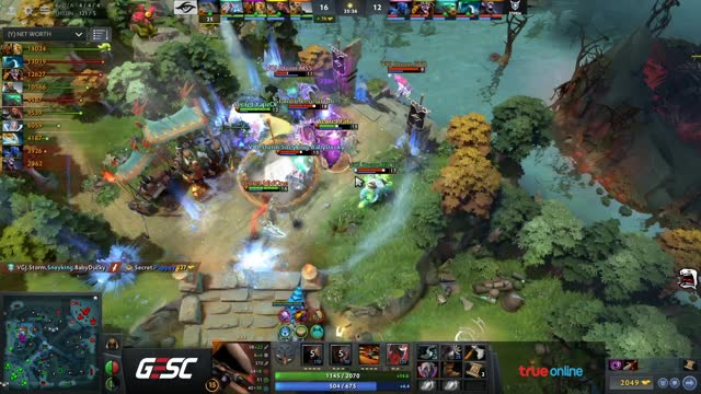 Secret.MidOne's triple kill leads to a team wipe!