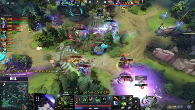 PSG.LGD.NothingToSay's triple kill leads to a team wipe!
