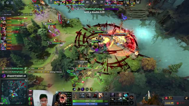 PSG.LGD.NothingToSay gets a triple kill!