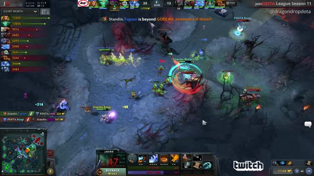 Topson gets a triple kill!