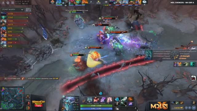 EG.Arteezy gets a triple kill!