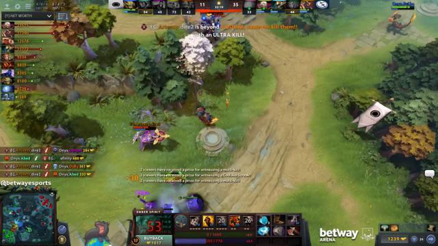 EG.Arteezy's ultra kill leads to a team wipe!