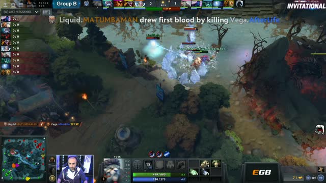 Liquid.MATUMBAMAN takes First Blood on Vega.Afterlife!