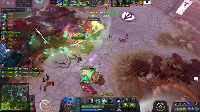 LFY.Monet gets a triple kill!