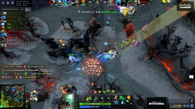 LGD.Maybe's triple kill leads to a team wipe!