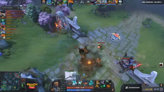 EG.Arteezy gets a triple kill!