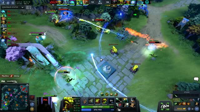 LGD.Ame's double kill leads to a team wipe!
