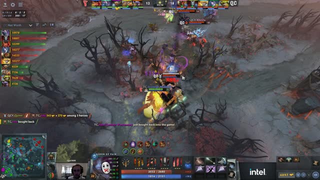 QCY.YS's triple kill leads to a team wipe!