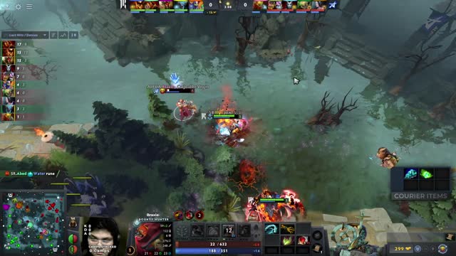 Arteezy takes First Blood on Braxie-!