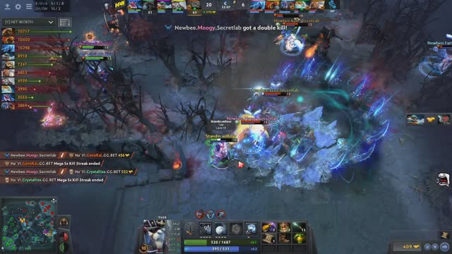 Newbee.uuu9/Moogy gets a triple kill!