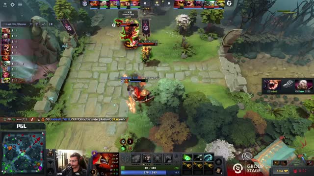 Arteezy takes First Blood on OG.AMMAR_THE_F!