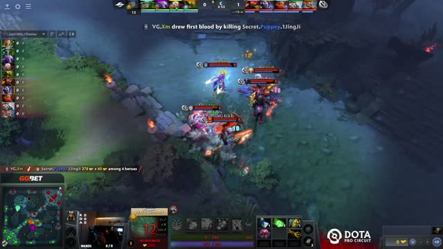 Xm takes First Blood on Puppey!