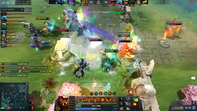 Na`Vi.Dendi gets a triple kill!