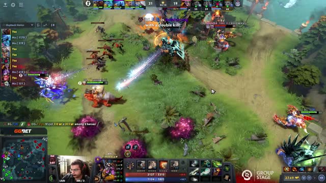 Arteezy's triple kill leads to a team wipe!