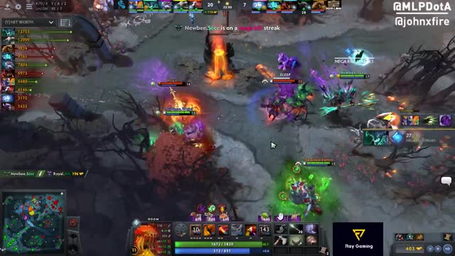 Newbee.Sccc gets a double kill!