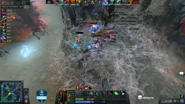LGD.Ame takes First Blood on dark!