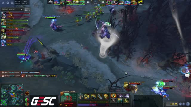 Dendi gets a double kill!