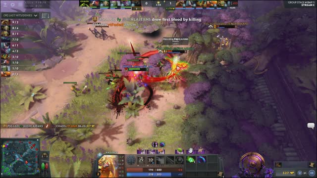 PSG.LGD.fy takes First Blood on Chaos.vtFαded -!