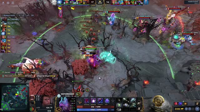 Secret.MATUMBAMAN kills PSG.LGD.y`!