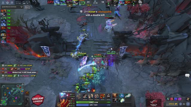 LFY.Monet gets a double kill!