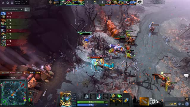 Secret.Puppey gets a double kill!