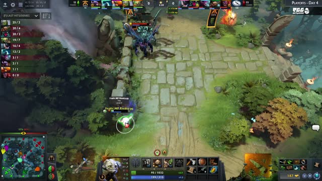 EG.Arteezy takes First Blood on IMT.MP!