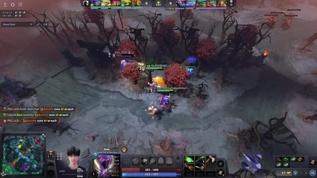 Liquid.zai takes First Blood on PSG.LGD.Ame!