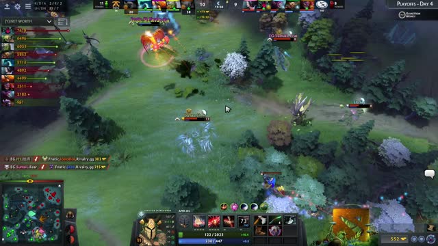 EG.Arteezy gets a double kill!