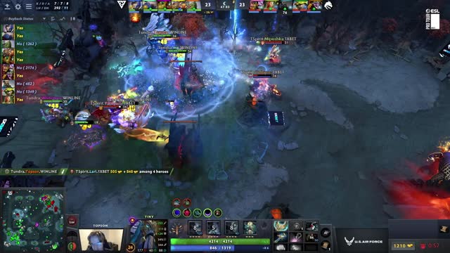 Topson gets a triple kill!