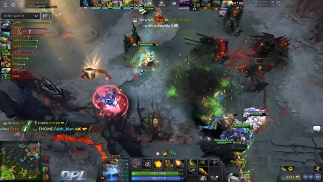 Newbee.Sccc gets a triple kill!