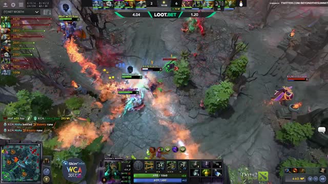 w33 gets a double kill!