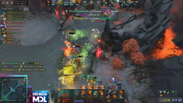 VP.9pasha's double kill leads to a team wipe!