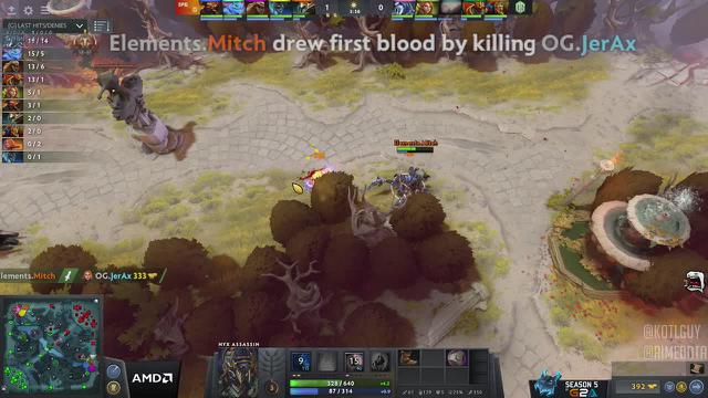 Mitch takes First Blood on OG.JerAx!