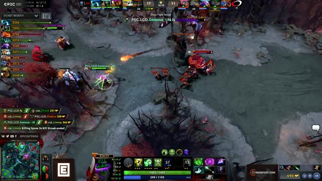 LGD.Maybe gets a double kill!