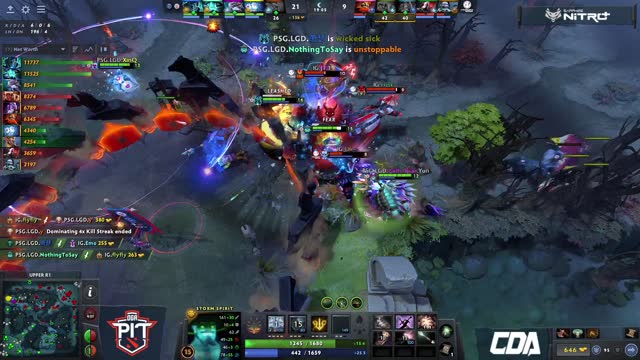 PSG.LGD.Ame's ultra kill leads to a team wipe!